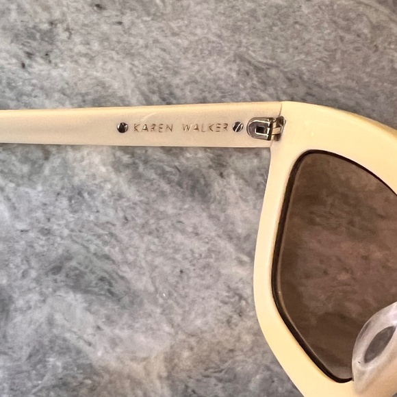 Karen Walker Deep Worship 55mm Sunglasses Ecru - Picture 6 of 11